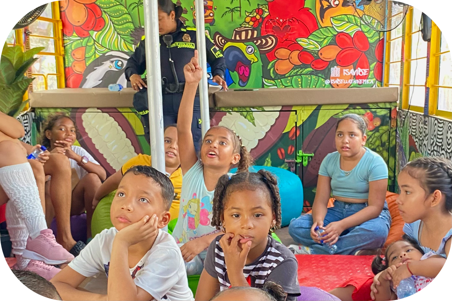 kids sitting for a grassroots initiative